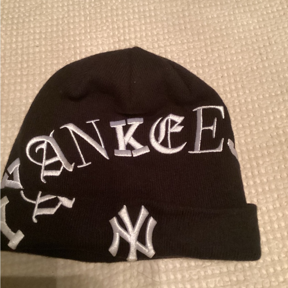 Genuine Merchandise Black Beanie with White Embroidery